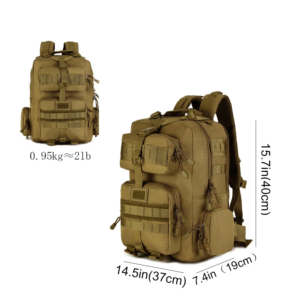 Mochila táctica militar de gran capacidad para hombre, bolsa de asalto de nailon 1000D para exteriores, senderismo, Camping y caza, 30L - imagen 3