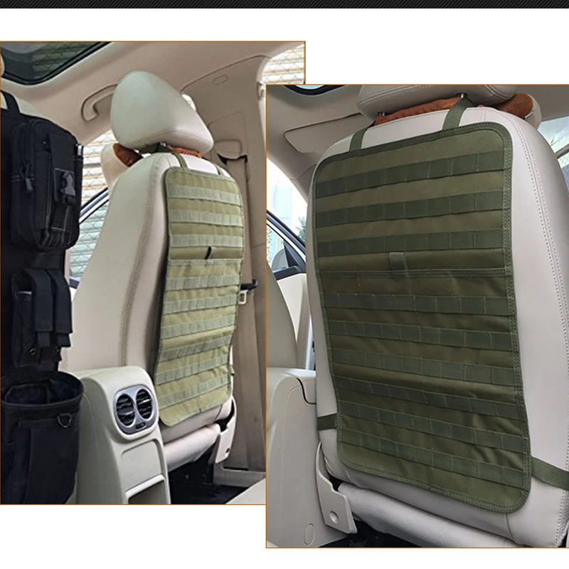 Bolsa táctica MOLLE para asiento trasero de coche, organizador de almacenamiento, bolsa de equipo de caza, funda de asiento, Protector de Panel de vehículo - imagen 2