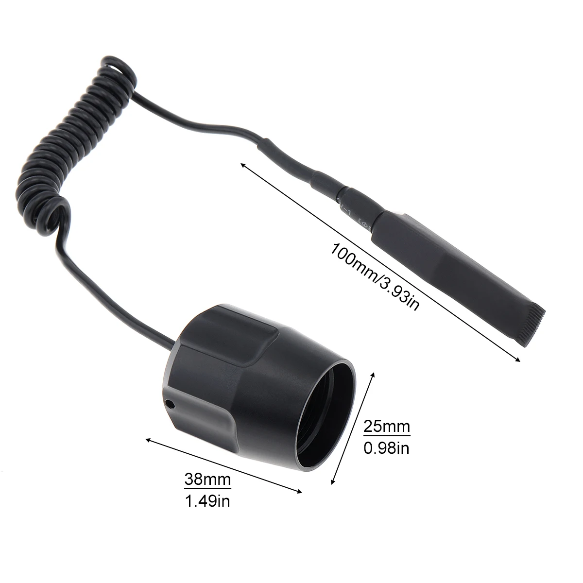 Interruptor de presión remoto de Metal completo, 2 botones, interruptor de presión remoto para linterna táctica T50 con zoom LED - imagen 2