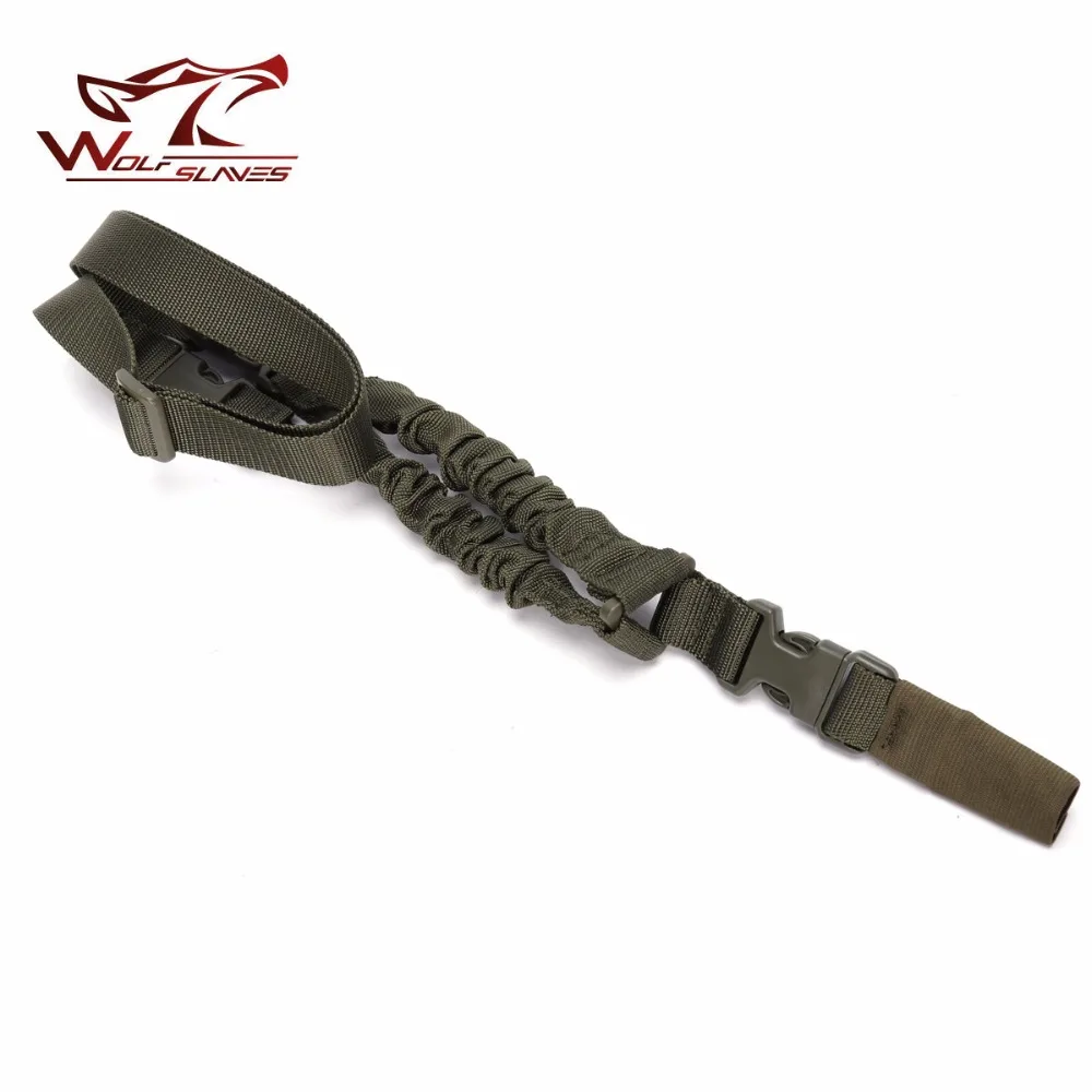 Eslinga de Rifle de un solo punto, correa de hombro de caza elástica ajustable para Airsoft Paintball - imagen 2