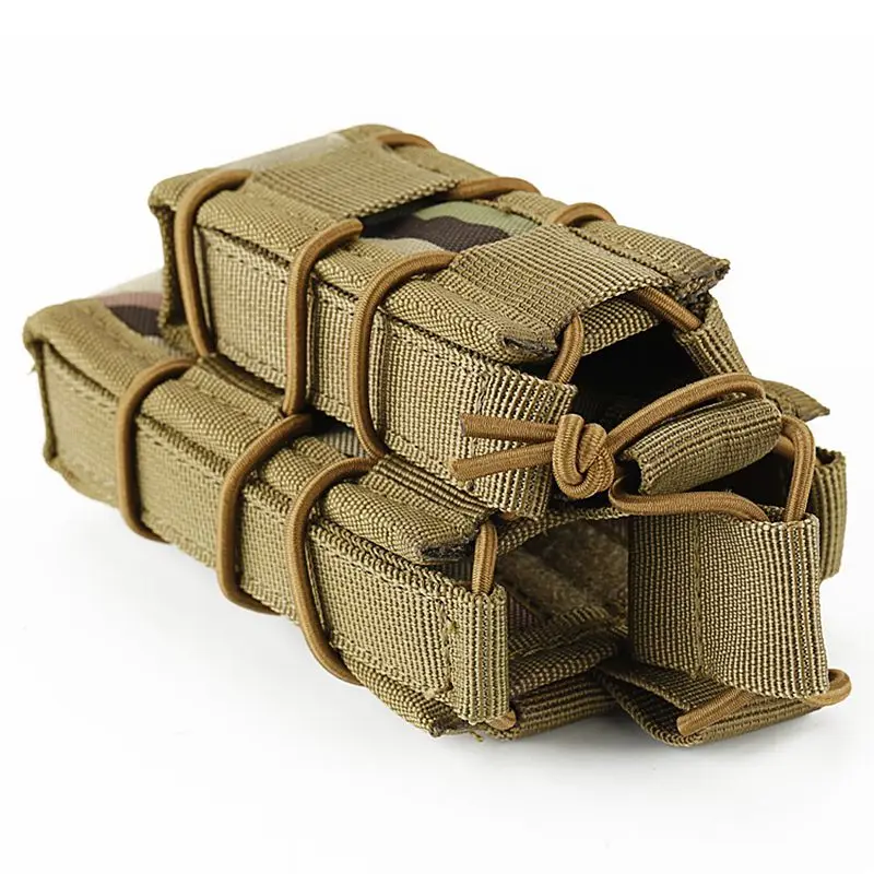 Bolsa Molle militar táctica de una sola parte superior de doble capa para pistola de rifle bolsa magnética revista de caza al aire libre M4 M14 AK - imagen 3