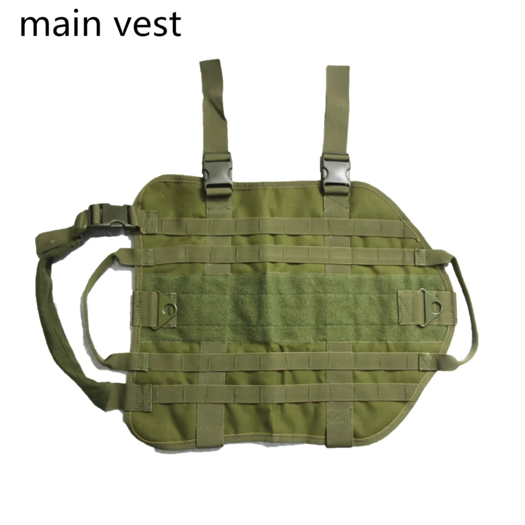 Arnés táctico para perro, chaleco MOLLE para perro de trabajo al aire libre con ASA, con 3 bolsas para equipo táctico, Panel de gancho y bucle - imagen 3
