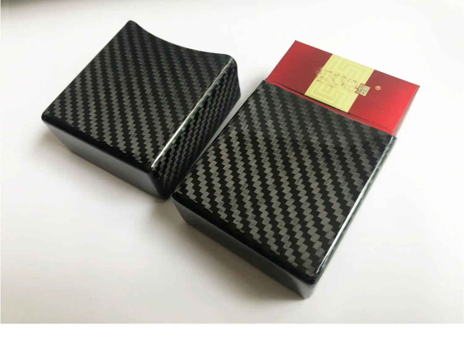 Caja portátil de fibra de carbono 3K para cigarrillos, soporte para fumar, 20 unidades - imagen 5