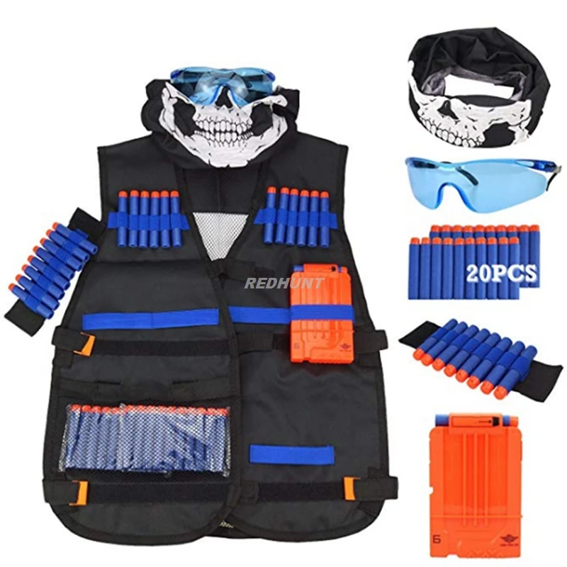 Chaleco táctico de caza para Paintball CS, Kit de chaleco táctico de élite para niños