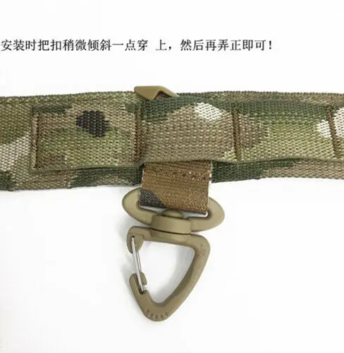 Llavero táctico con hebilla triangular para chaleco, cinturón, MOLLE, 2 unds/paquete - imagen 4