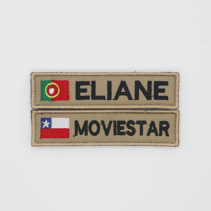 Parche bordado personalizado con gancho y bucle, respaldo de hierro en costura, etiqueta de identificación, rayas de nombre para ropa, Collar de perro, arnés, mochilas, sombrero - imagen 5