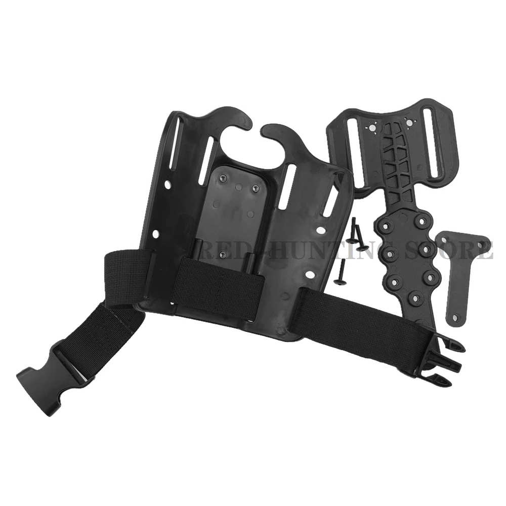 Adaptador de funda de caída con conjunto de cubierta de pierna, funda de pierna Universal de polímero, accesorios de funda de pistola de plataforma, 4 tipos, color negro - imagen 3