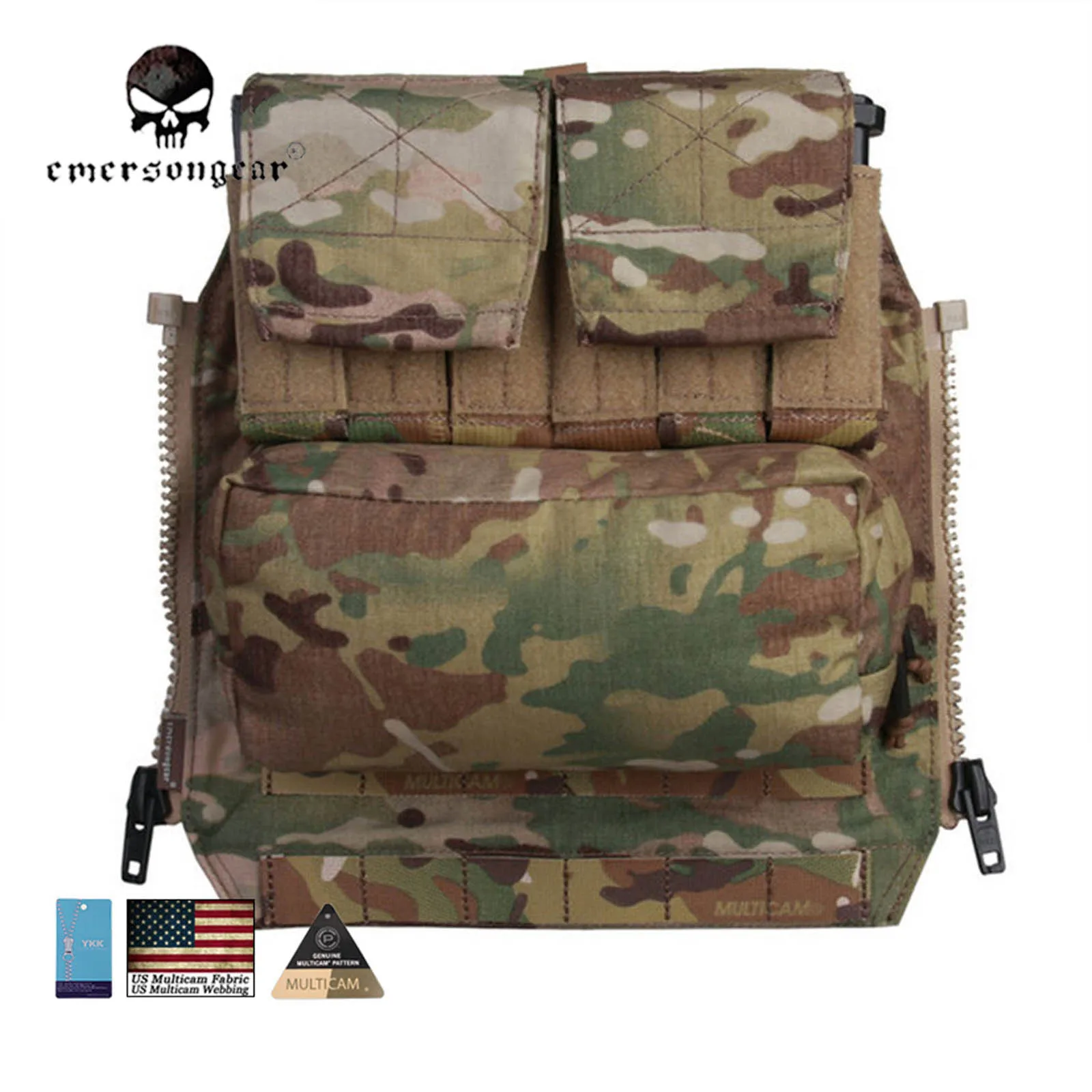 Mochila Emersongear con Panel ZIP para AVS JPC2.0 CPC Emerson chaleco de caza portador de placa Airsoft EM9286 - imagen 2