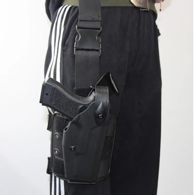 Pistolera táctica de pierna caída para Glock 17 19/Colt 1911/H & K USP/M9 Beretta/SIG Sauer P226, funda de muslo, plataforma de paleta - imagen 3