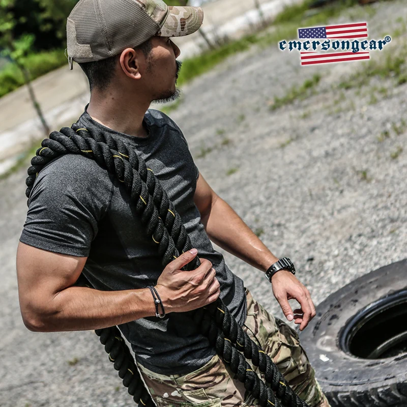 Emersongear-Camiseta deportiva para hombre, camisetas transpirables de secado rápido para adiestramiento al aire libre, camisetas estiradas para senderismo y escalada, tela - imagen 5