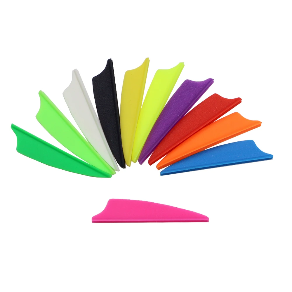 Flecha de pluma de plástico para exteriores, 60 Uds., 1,75/2/3/5 pulgadas, artesanal, arco y flechas de caza - imagen 3