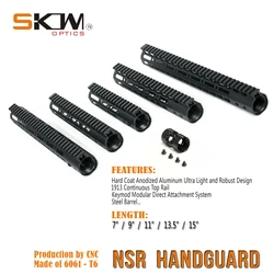 SKWGEAR Keymod M-LOK guardamanos 7 "9" 10 "12" 13,5 "15" NSR para caza táctico Rifle alcance riel Picatinny