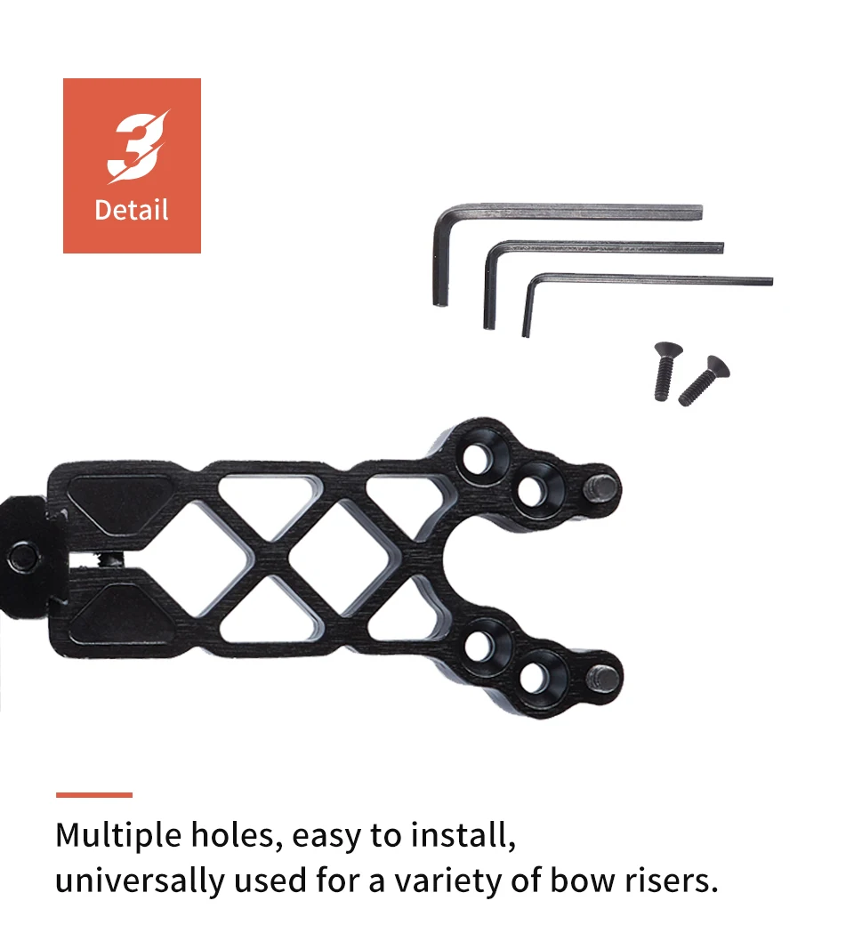 Toparchery-Arco recurvo Universal de cinco Pines, accesorio de tiro con arco, vista ajustable, negro, Tp1550 - imagen 4