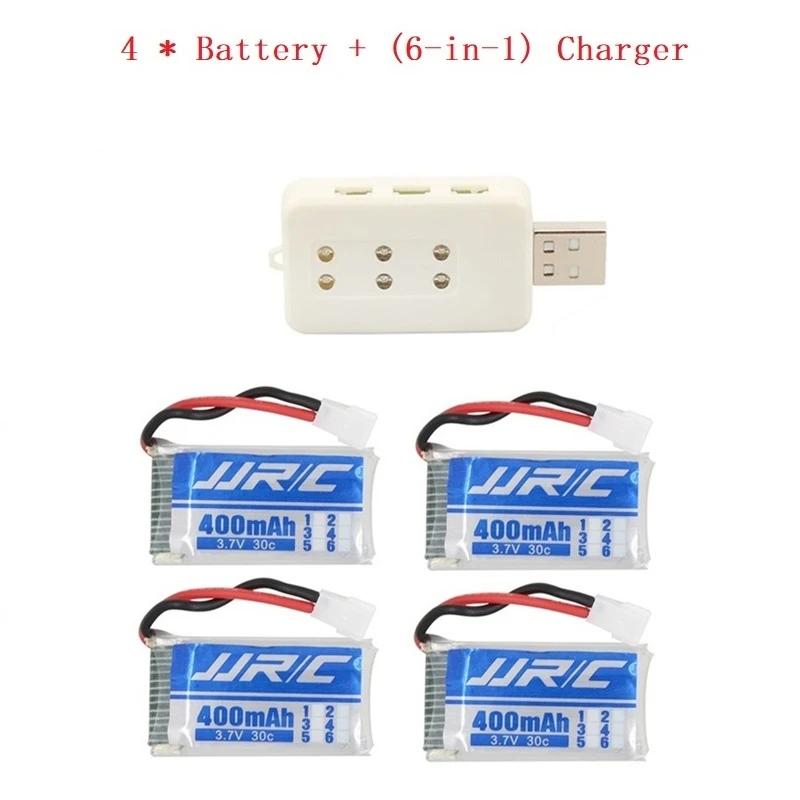Batería recargable Original de 3,7 V, 400mah, 30C para repuestos JJRC H31 RC, batería Lipo de 3,7 V y cargador USB para JJRC H31 - imagen 2
