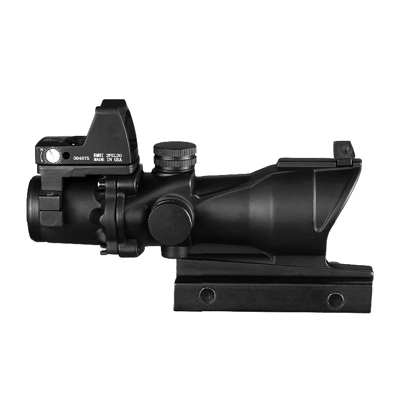 Mira óptica de caza 4x32, mira de caza Airsoft con Mini mira negra Docter, punto rojo, Sensor de luz, Chasse - imagen 4