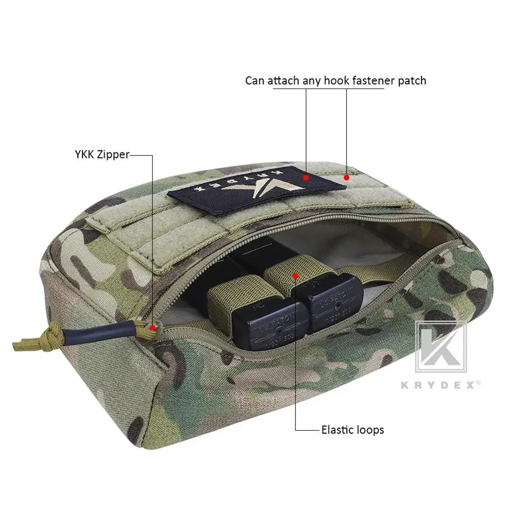 KRYDEX-riñonera táctica de camuflaje, bolsa de almacenamiento para herramientas, bolsillo frontal para placa de combate, chaleco JPC AVS CPC APC RRV - imagen 4