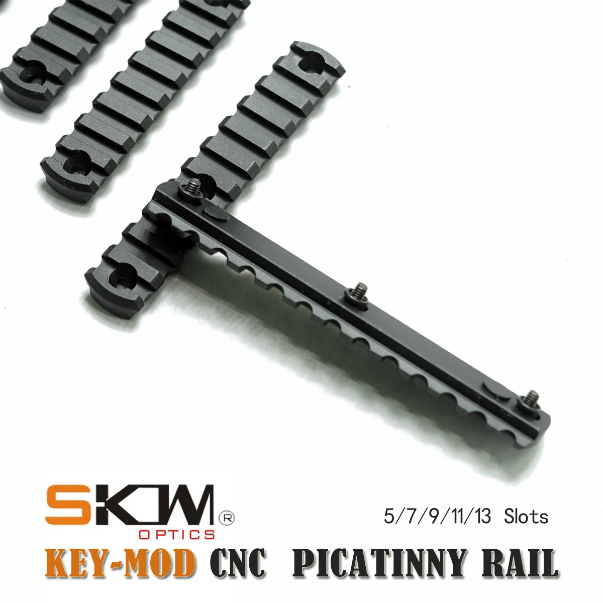 SKWGEAR Key Mod/M-LOK 6061-T6 riel Picatinny anodizado 5/7/9/11/13 ranuras/Weaver CNC juegos de segmentos de secciones de riel para guardamanos - imagen 5