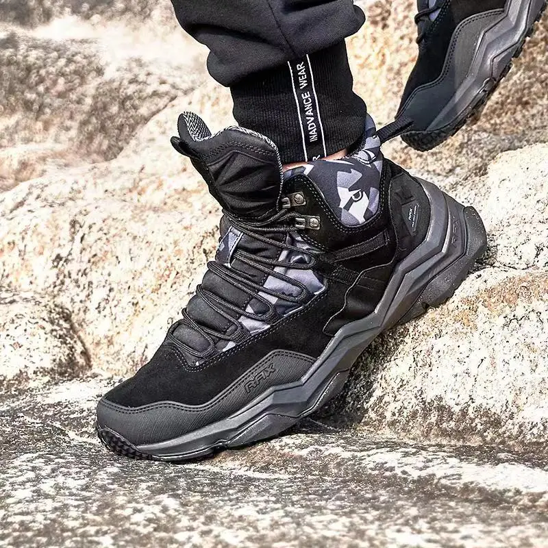 RAX zapatos de senderismo para hombre, zapatillas impermeables para exteriores, botas de Trekking de piel de vaca para mujer, zapatillas de deporte para senderismo, caza, escalada, caminar y viajar - imagen 4