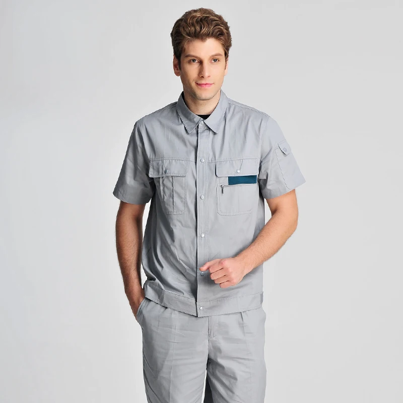 Conjunto de ropa de trabajo fina de verano para hombre, traje duradero de seguridad para electricista, traje para personal de taller, herramientas de trabajo, uniformes de reparación de automóviles - imagen 5