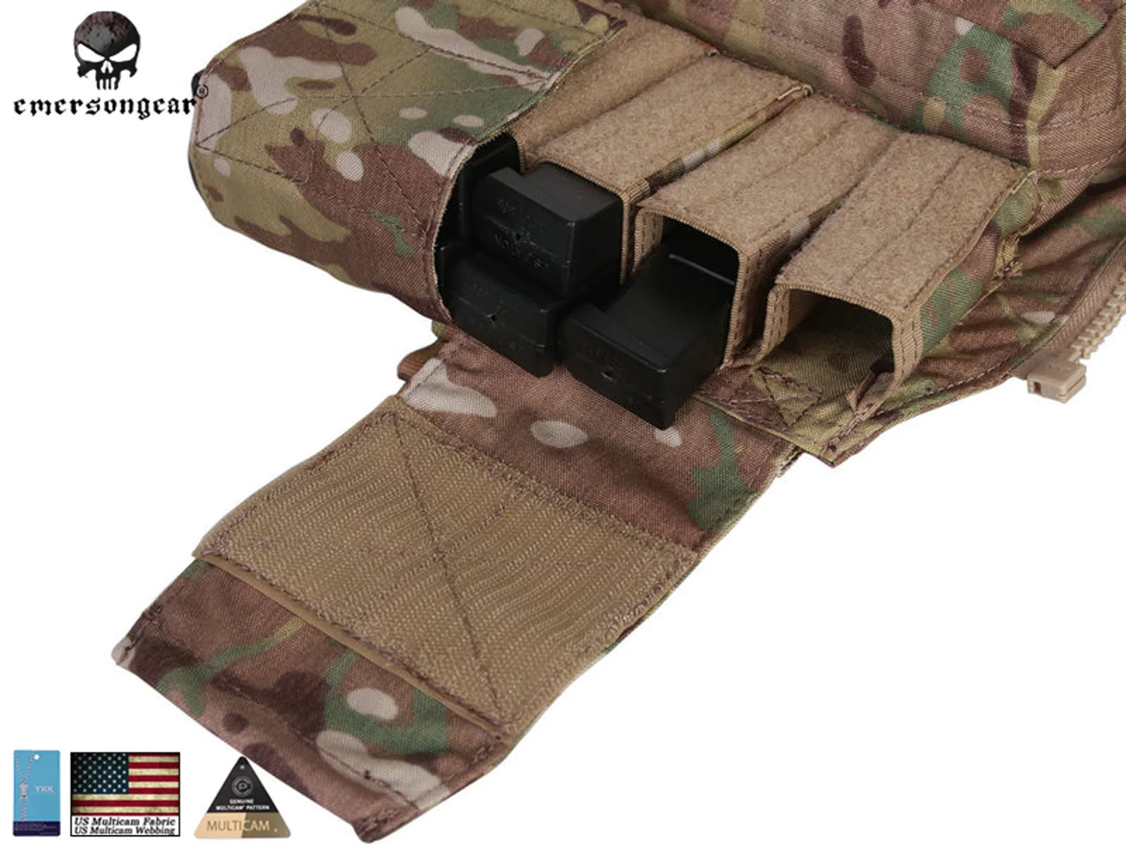 Mochila Emersongear con Panel ZIP para AVS JPC2.0 CPC Emerson chaleco de caza portador de placa Airsoft EM9286 - imagen 5