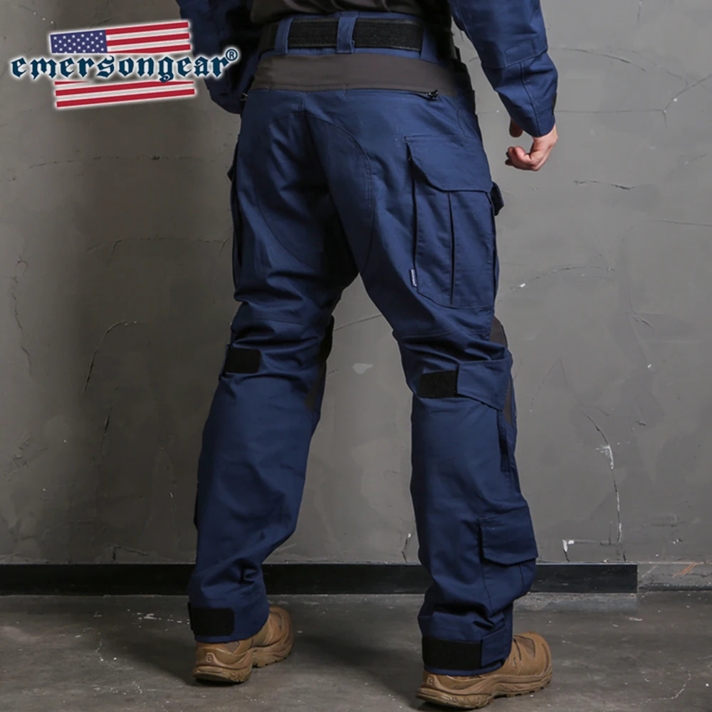 Emersongear G3 pantalones de combate caza pantalones tácticos de nailon azul marino pantalones Cargo de entrenamiento de servicio para hombre rodilleras pantalones de caza EM9462 - imagen 2