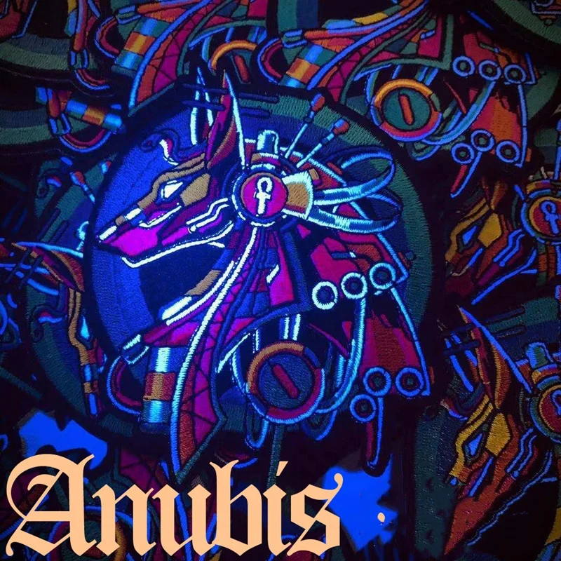 Antiguo Egipto Anubis mitología Grim Reaper parche de PVC guardián del alma brazalete táctico bordado DIY decoración para ropa - imagen 4