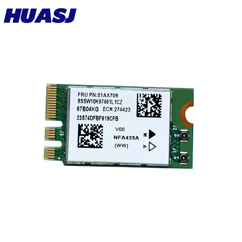 HUASJ-tarjeta adaptadora inalámbrica QCA9377, QCNFA435, 802.11AC, 2,4G/5G, NGFF, WIFI, BT4.1, para Lenovo AIO-700-22ISH, C20-00 - imagen 3