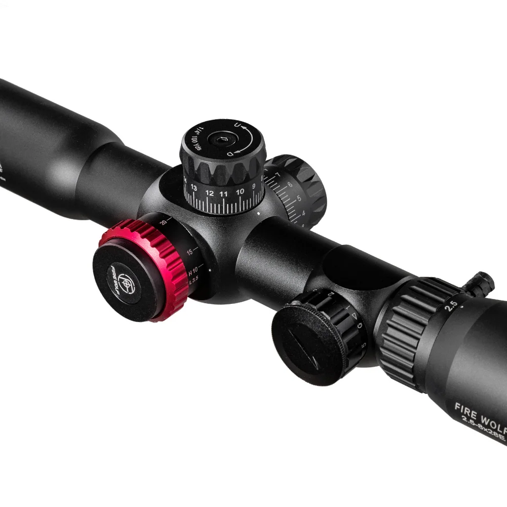 Fire Wolf FFP 2,5-8x28 alcance doble alcance cruzado caza verde rojo iluminado Riflescope QZ Rifle Scope mira óptica táctica - imagen 4