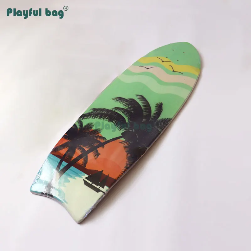 Playful Bag-Tabla de patinaje de Arce, tabla larga de madera de Arce, patrón creativo de papel de lija AMB09, 8,26 CM - imagen 4