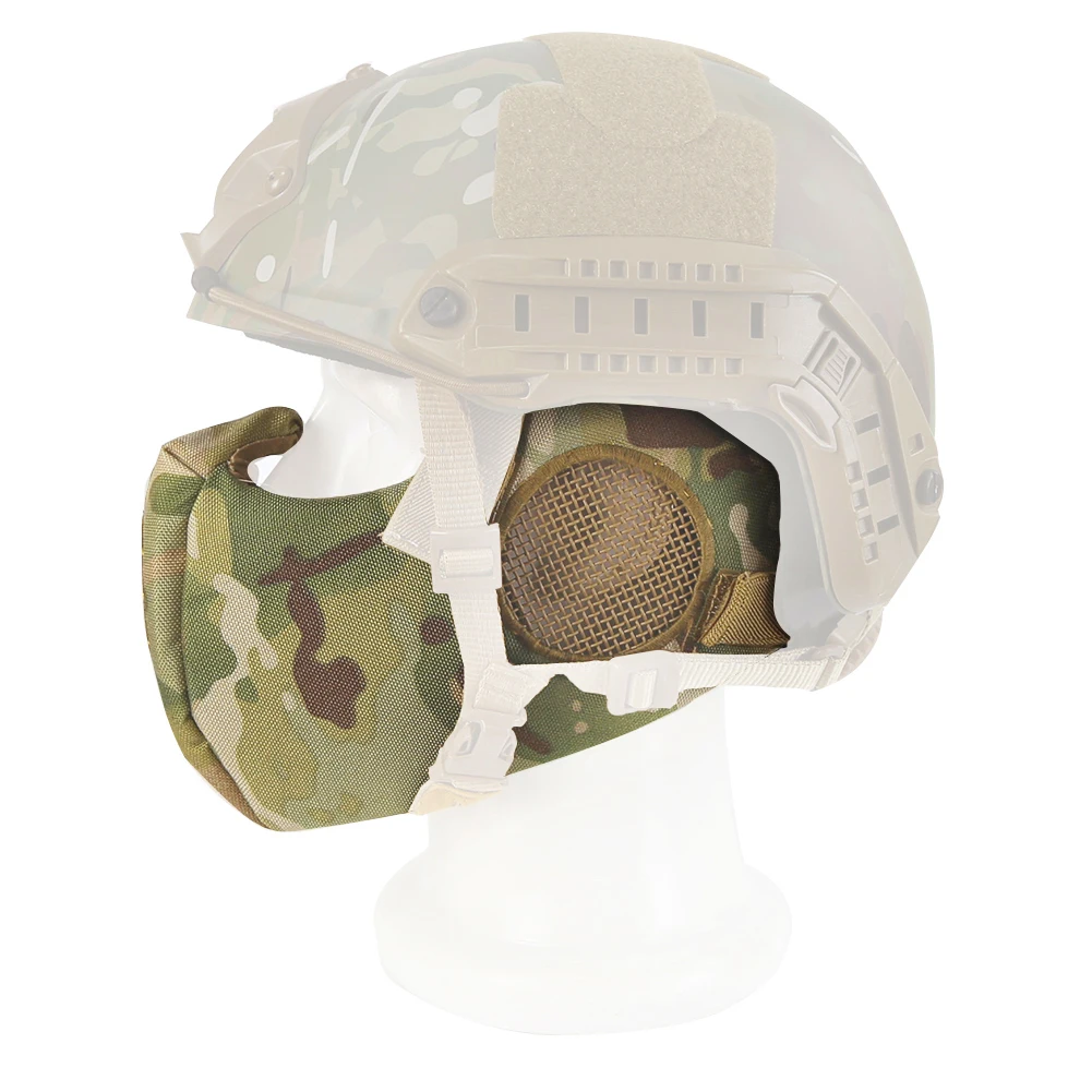 Mascarilla protectora de media cara para Paintball, máscara táctica militar, transpirable, para actividades al aire libre - imagen 3