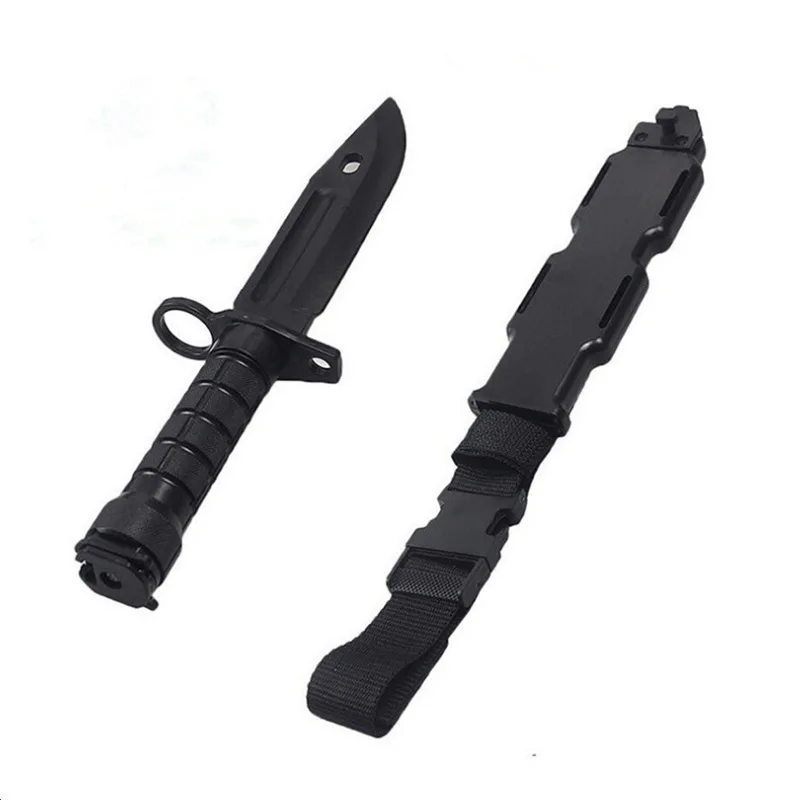 Cuchillo de plástico M9, cuchillo suave de goma para entrenamiento de Dagger táctico, para proyectos de películas y Tv y modelos decorativos - imagen 2
