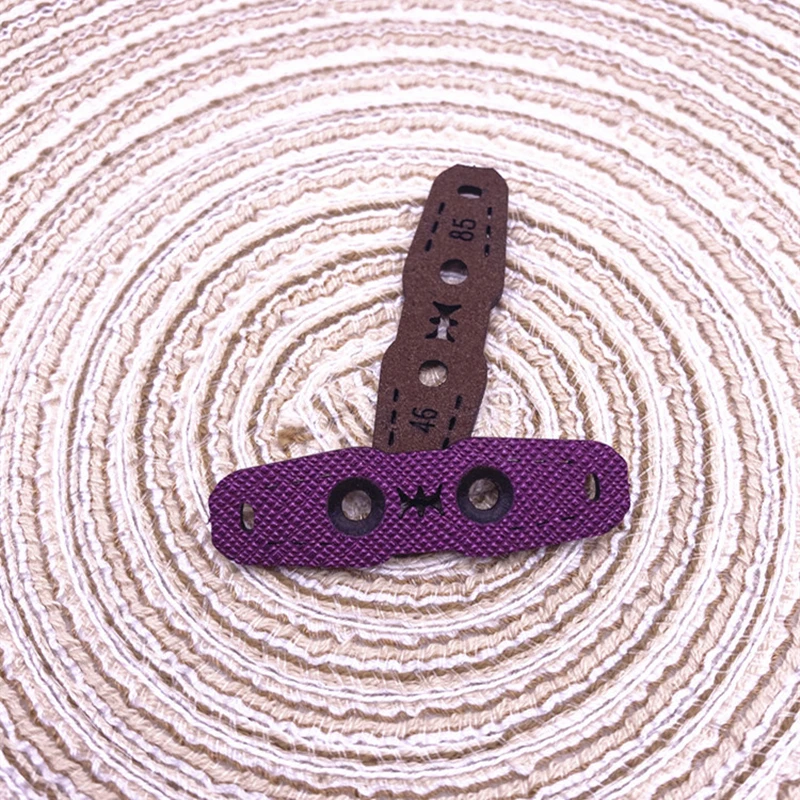 Nuevo 20 unidades/lote de monedero con tirachinas de cuero plano de microfibra púrpura de 1,8mm de espesor para uso de catapulta de competición de caza al aire libre - imagen 5