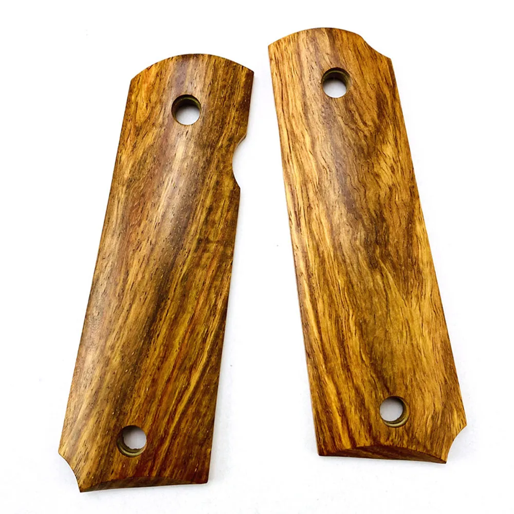 Parche protector de manos táctico, empuñaduras de madera de alta calidad, almohadilla protectora, cuchillo, raqueta, 2 unid/set/juego, 1911 empuñaduras - imagen 4