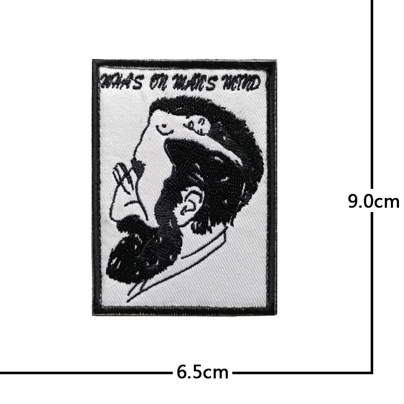 Parches bordados de gancho y bucle ROCK, parche rectangular, insignias bordadas de combate táctico para ropa de chaqueta - imagen 2