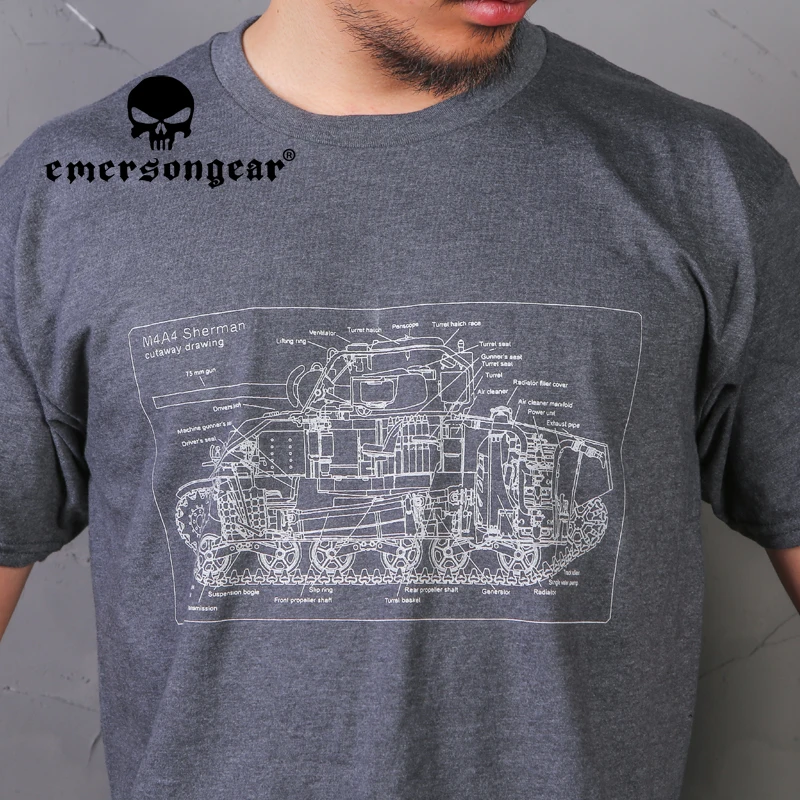 EMERSONGEAR-Camiseta informal de moda táctica para hombre, Camiseta deportiva para el hogar y al aire libre, camiseta cultural para ir al trabajo diario, pesca y correr - imagen 4