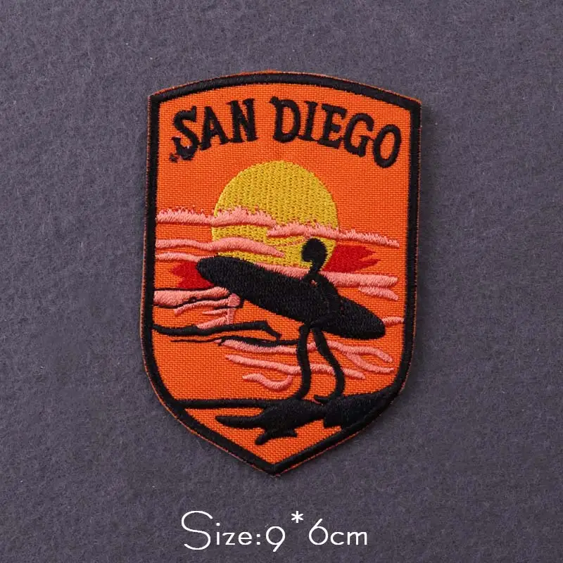 Parches para la naturaleza en la ropa, parche bordado de montaña, parches para planchar de aventura natural para ropa, parche de viaje, insignia para exteriores - imagen 3