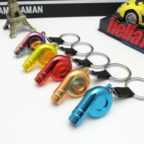 Llavero con sonido de silbato Real Turbo, llavero con anillo de turbina giratoria - imagen 3