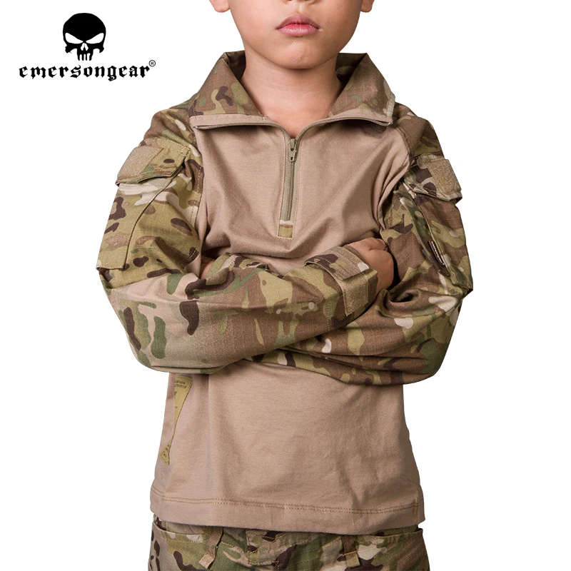Emersongear-uniforme G3 para niños, camisa, pantalones, traje táctico, traje de camuflaje para niños, ropa deportiva de caza airsoft, chándal para niños de 5 a 14 años - imagen 4