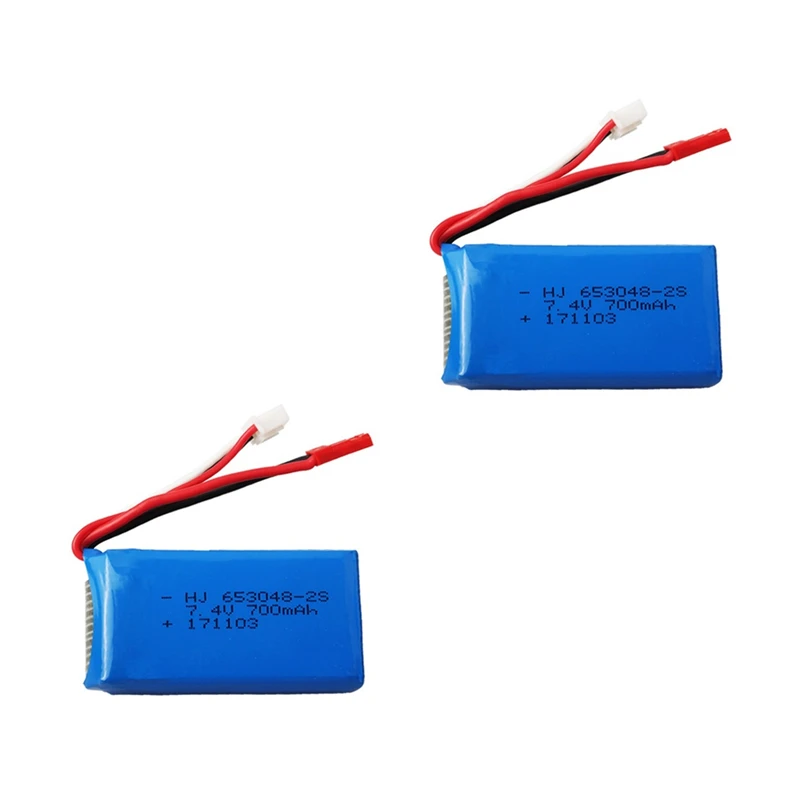 Batería recargable para barco teledirigido, pila LIPO de 7,4 V, 700mah, 653048 para FT007 RC, juguetes de lancha rápida para Syma F1 FX059 RC aircraft 2s 7,4 v - imagen 3