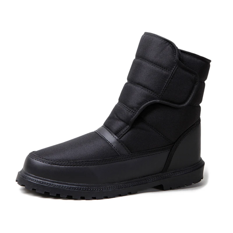 Botas de nieve impermeables antideslizantes para hombre, zapatos de algodón antideslizantes, térmicos, de terciopelo, cálidos, para esquí al aire libre, pesca y senderismo, Invierno - imagen 2