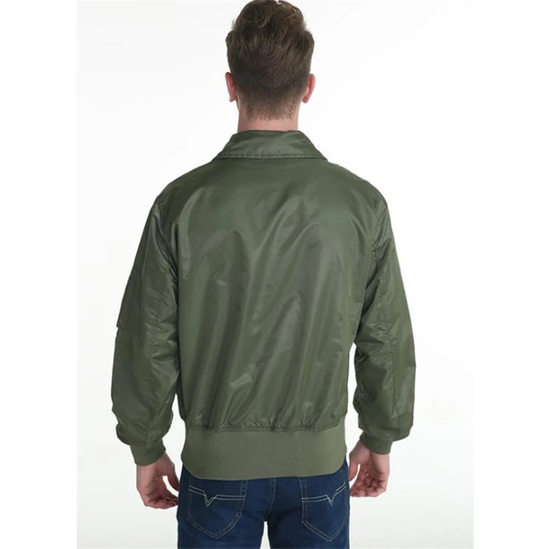 Chaqueta Bomber táctica militar de nailon para hombre, chaqueta de vuelo Unisex con cuello vuelto, abrigo de béisbol CWU/45P, cortavientos para piloto de la Fuerza Aérea - imagen 3