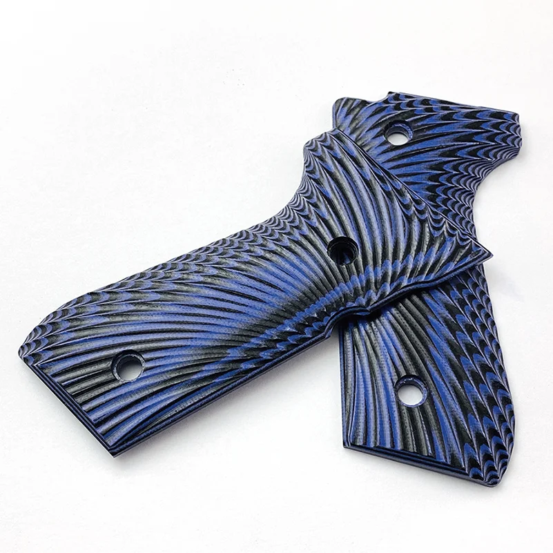 Sunburst Texture G10 Empuñaduras Parche de mango Beretta 92fs empuñaduras de tamaño completo, 92 fs, M9,92a1,96a1,92 INOX, con escala de empuñaduras de pistola con tornillos - imagen 5