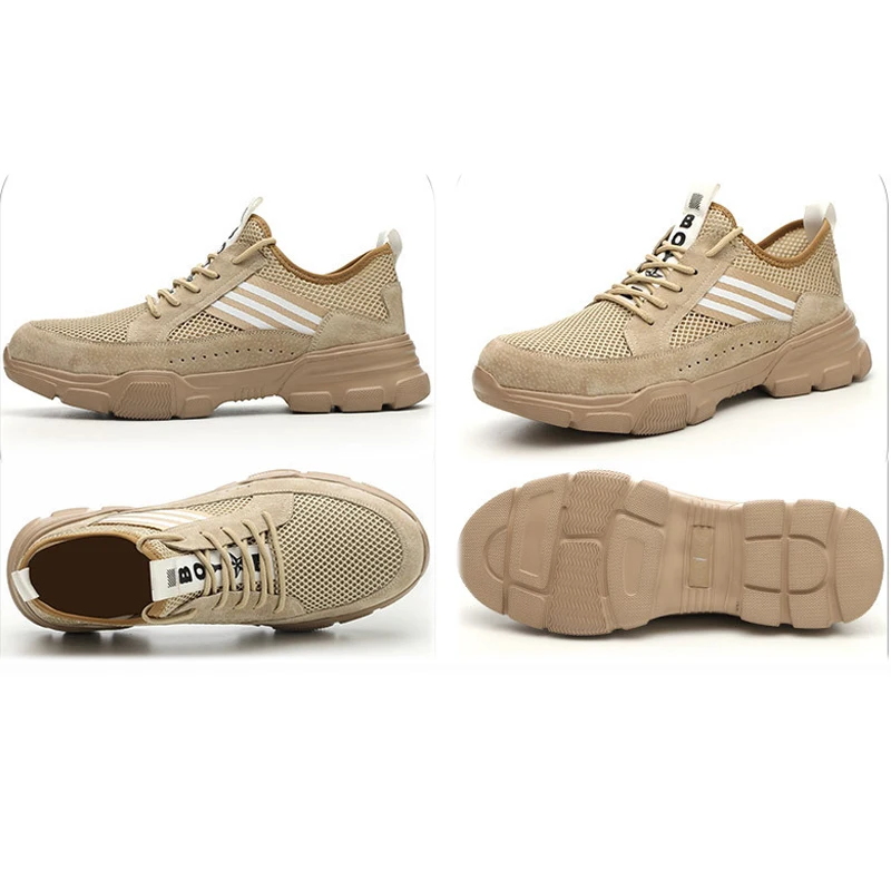 Nuevos zapatos de seguridad antiperforación y antigolpes, zapatos de protección tácticos militares para exteriores, botas de trabajo antideslizantes y resistentes al desgaste - imagen 3