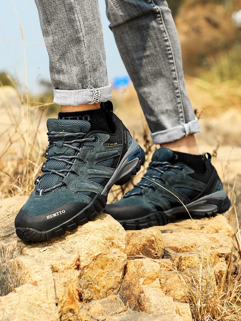 Zapatos de senderismo HUMTTO para hombre, zapatos de escalada para deportes al aire libre, botines, zapatos transpirables para caminar, zapatillas de Trekking cálidas para hombre - imagen 4