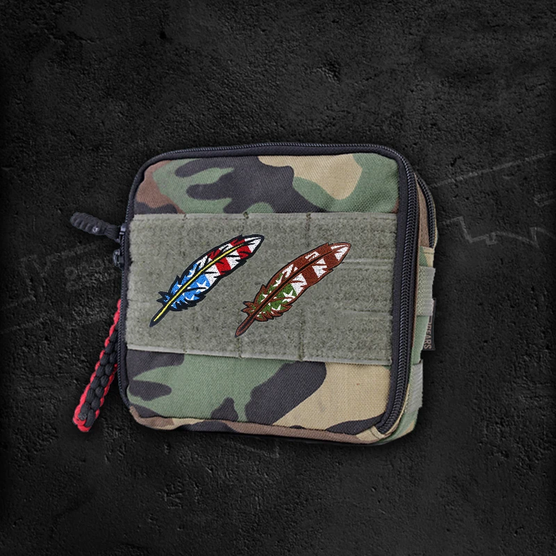 Parche bordado bandera EE.UU. con plumas – Banderín militar - imagen 5