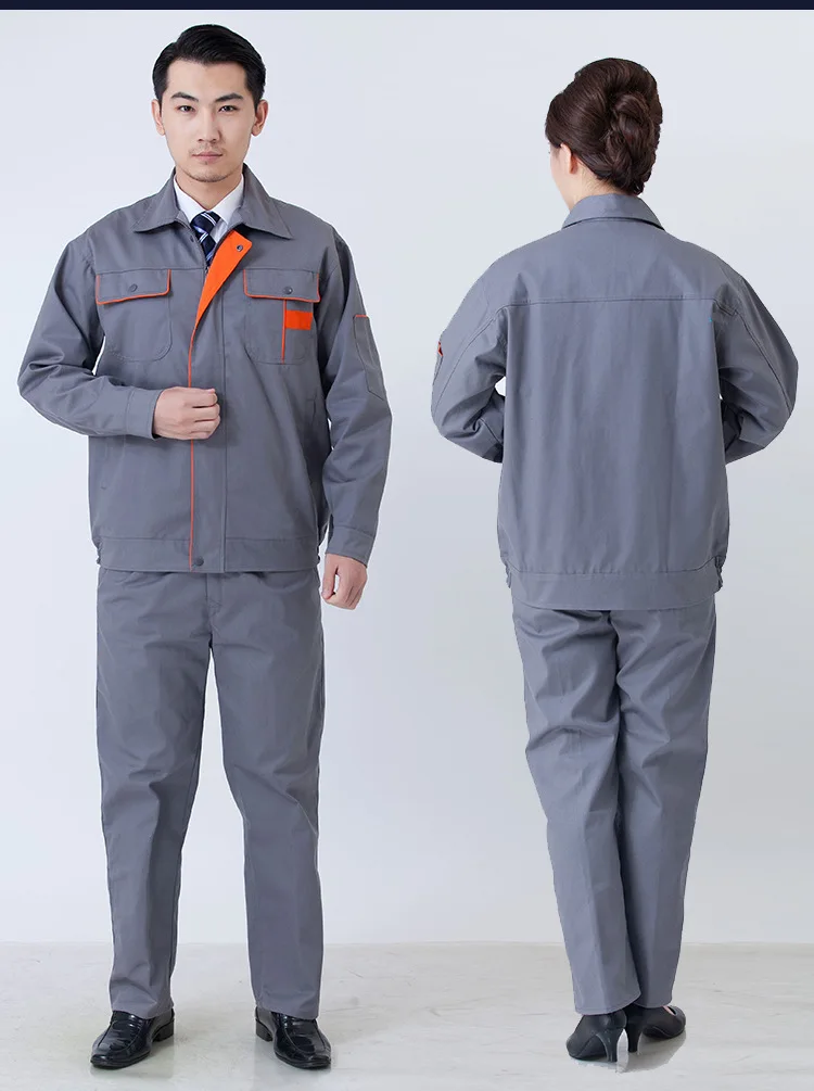 Nuevos conjuntos de ropa de trabajo, chaquetas y pantalones para hombres y mujeres, traje de trabajo para reparadores de máquinas, uniforme de trabajo general para taller de soldador - imagen 3