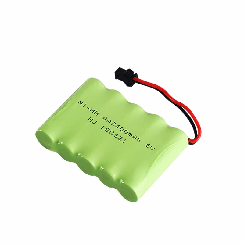 Batería recargable para juguetes a control remoto, pila NiMH de 6v y 2400mah para coches, tanques, Robots, barcos, pistolas, paquete de baterías AA de Ni-MH, 1 ud. - imagen 4