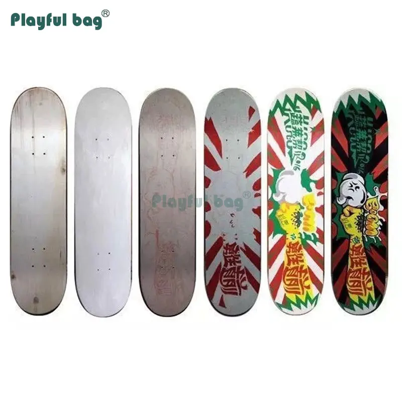 Skateboard de arce de cuatro ruedas, bolsa juguetona, para grafiti pintado a mano, tabla de Skate de color primario, 43, 60, 70, 80CM, MA16 - imagen 5