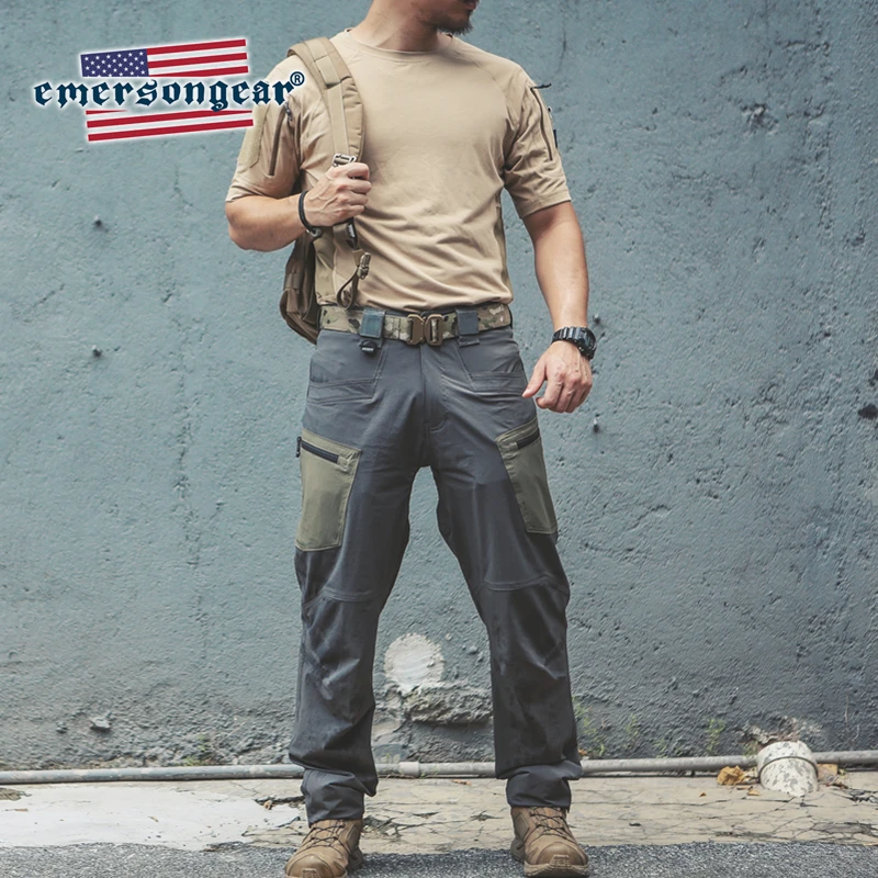 Emersongear-pantalones tácticos funcionales con cortador, pantalones Cargo estirados de secado rápido, deportes, senderismo, caza, Camping, impermeables - imagen 3