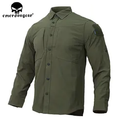 Emersongear-Camiseta táctica con ventilación transpirable para hombre, camisa de viaje con múltiples bolsillos de secado rápido para senderismo al aire libre, viajes EMB9553